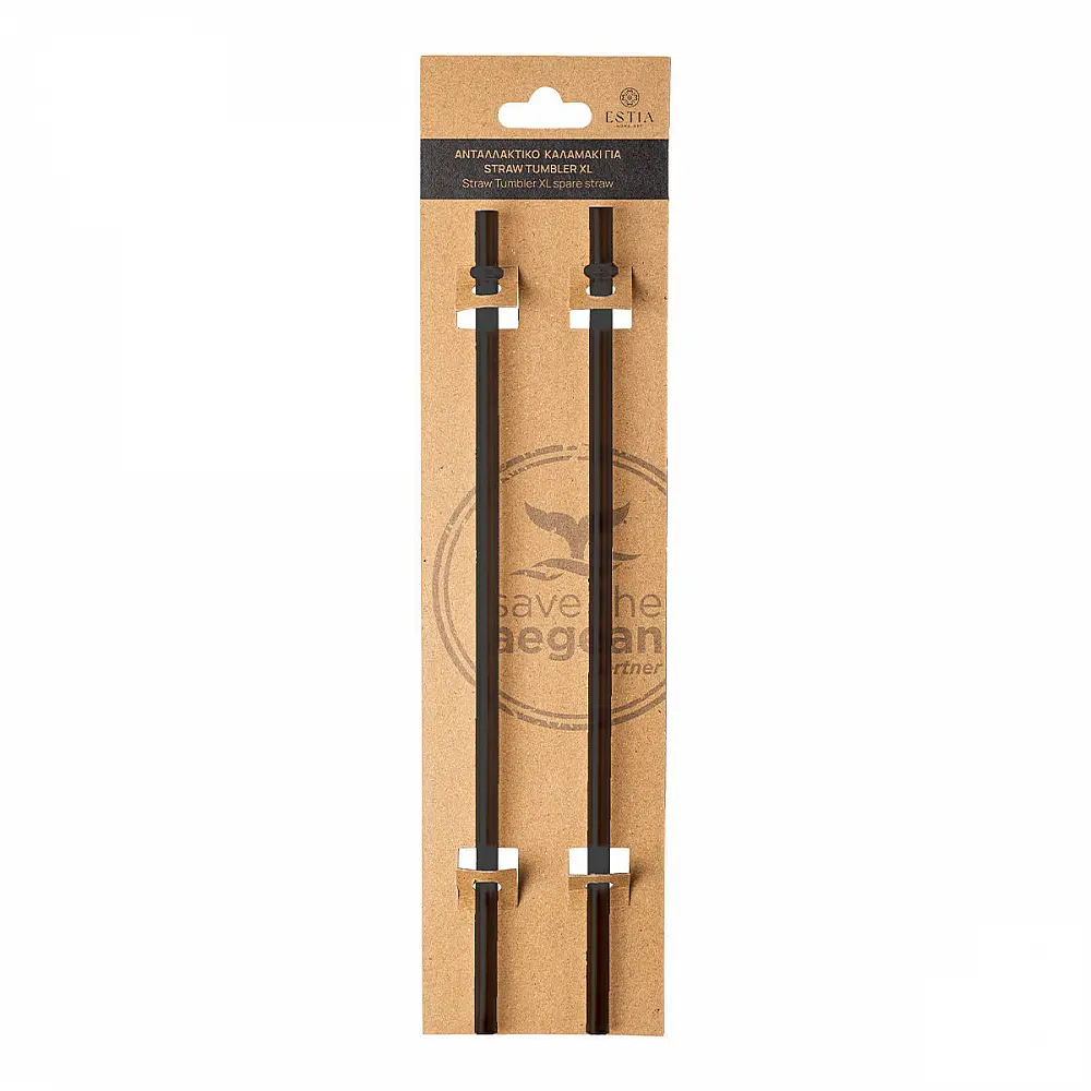 ΑΝΤΑΛΛΑΚΤΙΚΑ ΚΑΛΑΜΑΚΙΑ STRAW TUMBLER XL 900ml MIDNIGHT BLACK 2 ΤΕΜ 01-32272