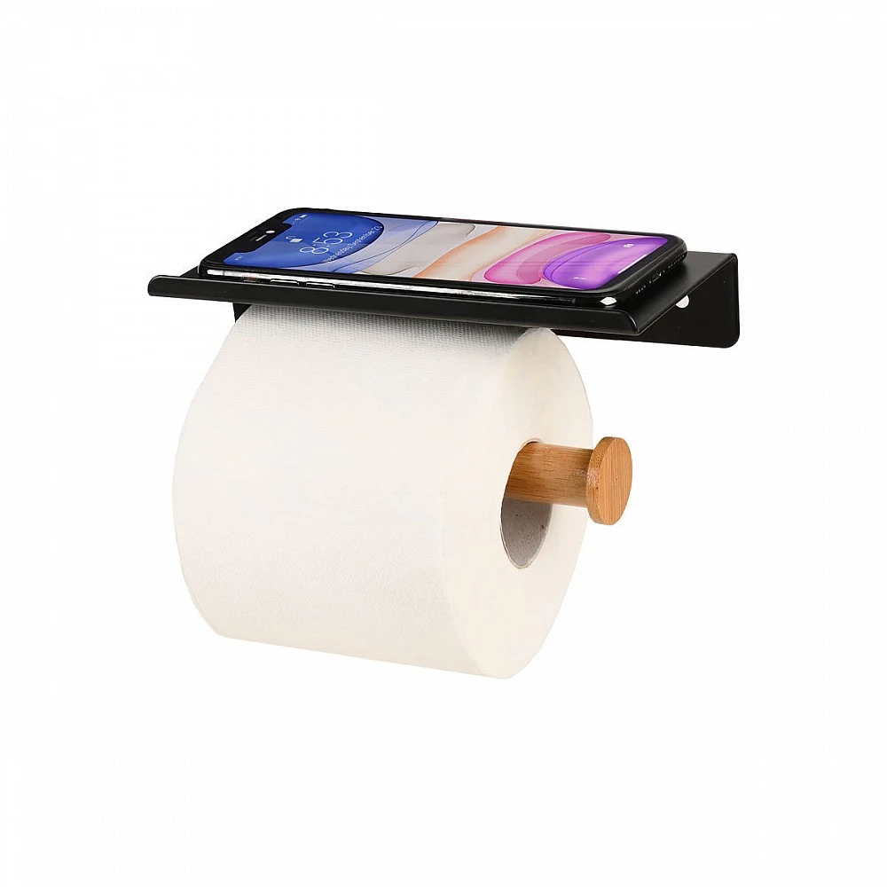 ΧΑΡΤΟΘΗΚΗ ΕΠΙΤΟΙΧΙΑ BAMBOO ESSENTIALS ΜΕ ΘΕΣΗ ΓΙΑ ΚΙΝΗΤΟ ΜΕΤΑΛΛΙΚΗ ΜΑΥΡΗ 02-30827