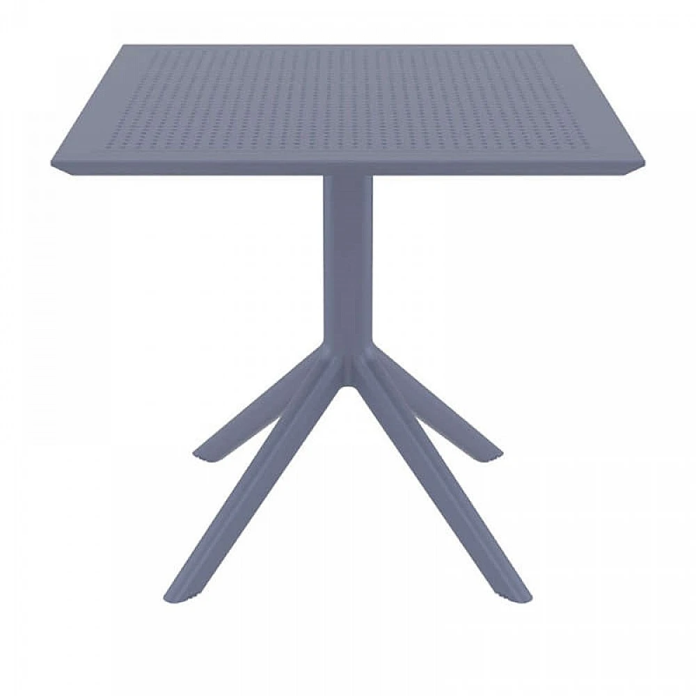 SKY DARK GREY 80X80X74εκ. ΤΡΑΠΕΖΙ ΠΟΛ/ΝΙΟΥ