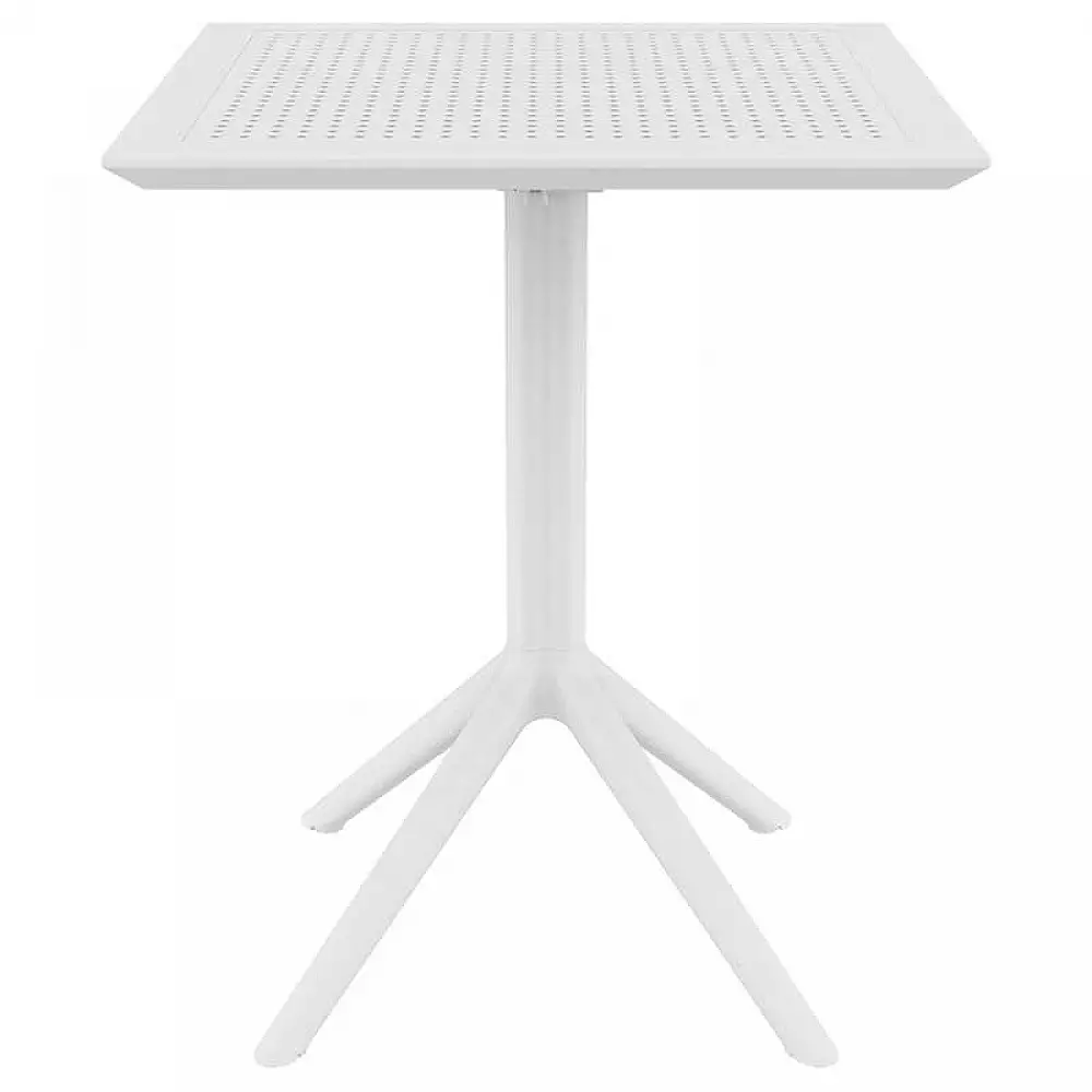 SKY WHITE 60Χ60X74εκ. ΤΡΑΠΕΖΙ ΠΤΥΣ/ΝΟ ΠΟΛ/ΝΙΟΥ