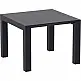 VEGAS BLACK 100X100/140Χ75εκ. ΕΠΕΚΤ.ΤΡΑΠΕΖΙ ΠΟΛ/ΝΙΟΥ