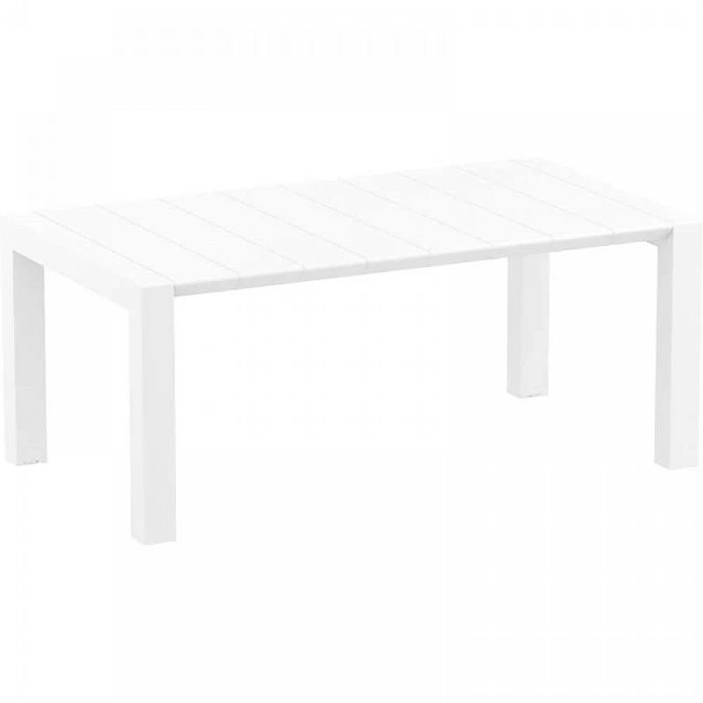 VEGAS WHITE 100X180/220Χ75εκ. ΕΠΕΚΤ.ΤΡΑΠΕΖΙ ΠΟΛ/ΝΙΟΥ