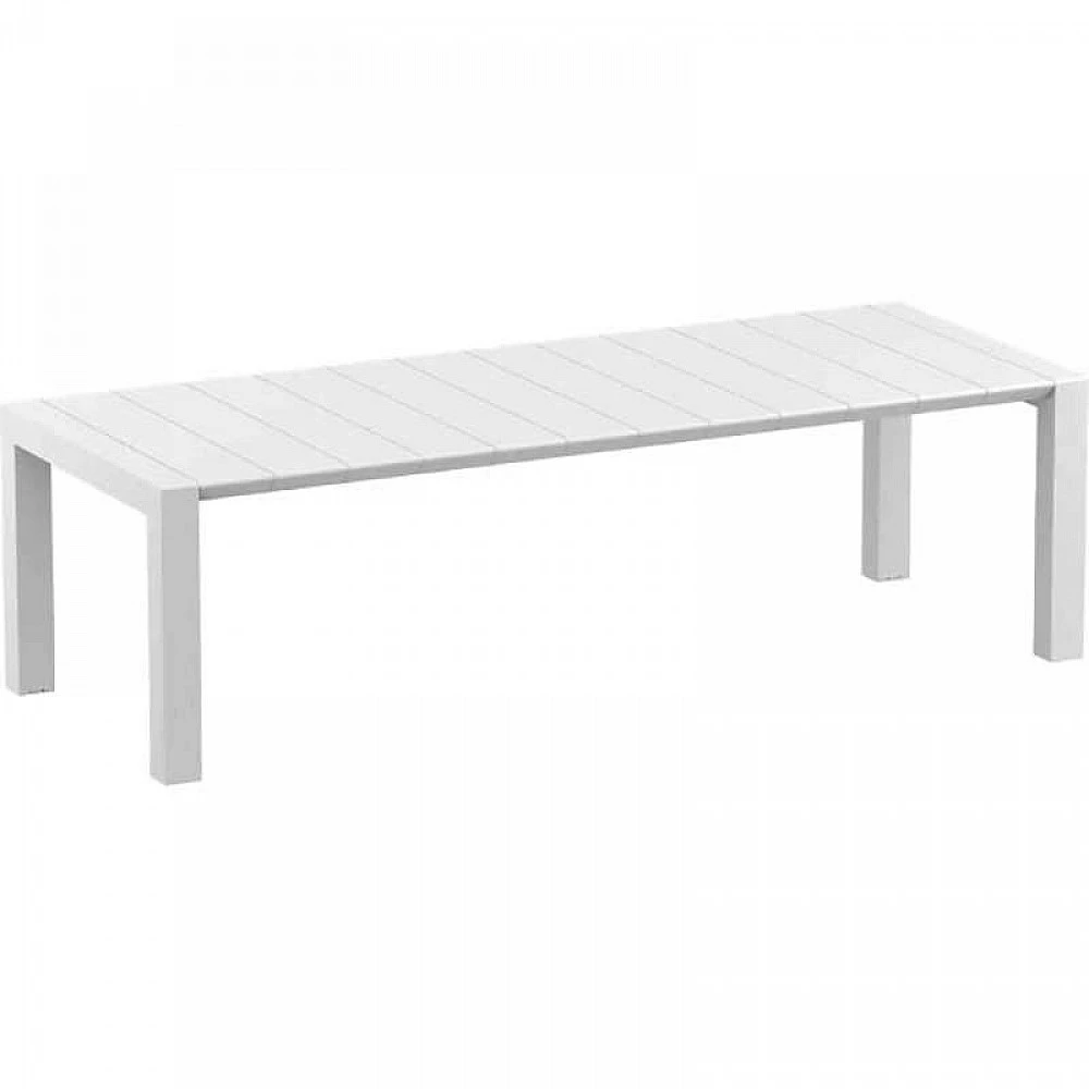 VEGAS WHITE 100X260/300Χ75εκ. ΕΠΕΚΤ.ΤΡΑΠΕΖΙ ΠΟΛ/ΝΙΟΥ