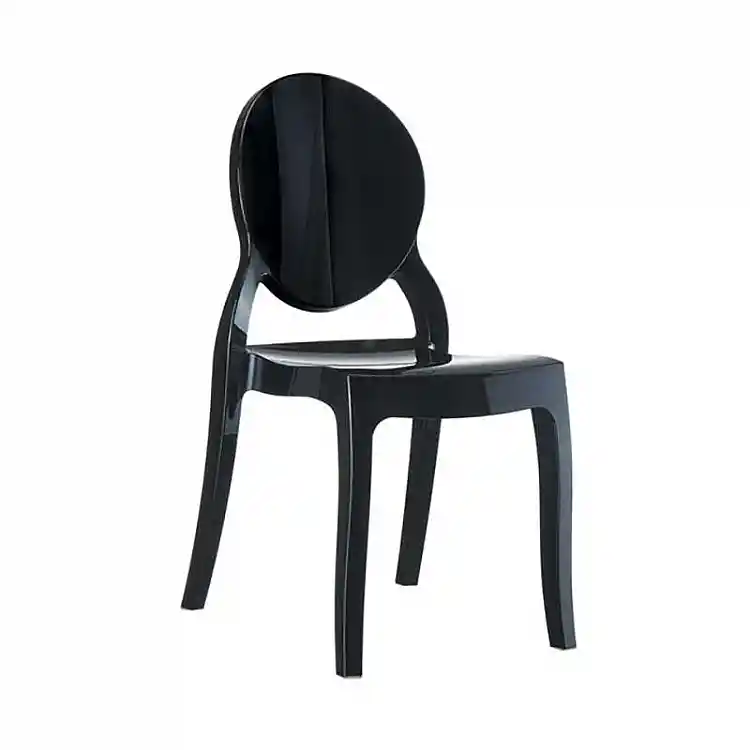 ELIZABETH GLOSSY BLACK ΚΑΡΕΚΛΑ 47X50X90εκ.