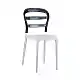 BIBI WHITE/BLACK TRANSP. ΚΑΡΕΚΛΑ 42X50X85εκ.