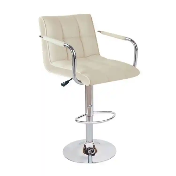BAR54 CREAM PU(Σ2)ΣΚΑΜΠΟ ΜΕ ΑΜΟΡΤΙΣΕΡ 52X50X112εκ.