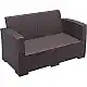 MONACO BROWN 2ΘΕΣΙΟΣ ΚΑΝΑΠΕΣ ΠΟΛ/ΝΙΟΥ 140X79X79εκ.