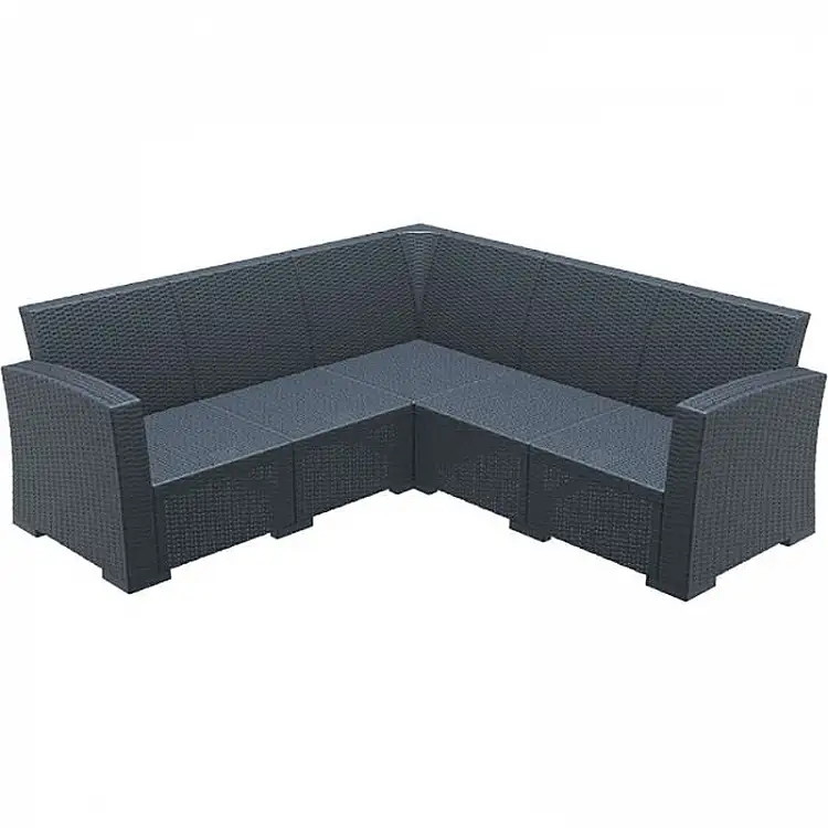 MONACO DARK GREY ΓΩΝΙΑ ΠΟΛ/ΝΙΟΥ 207Χ207Χ79εκ.