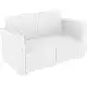 MONACO WHITE 2ΘΕΣΙΟΣ ΚΑΝΑΠΕΣ ΠΟΛ/ΝΙΟΥ 140X79X79εκ.