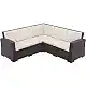MONACO BROWN ΓΩΝΙΑ ΜΕ ΜΑΞΙΛΑΡΙ ΠΟΛ/ΝΙΟΥ 207X207X79εκ.