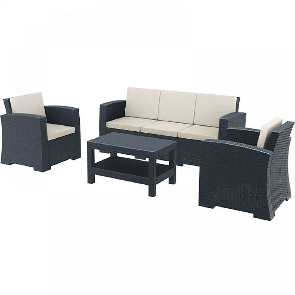 MONACO DARK GREY ΣΕΤ 3ΘΕΣ.ΚΑΝΑΠΕ ΜΕ ΜΑΞ. ΠΟΛ/ΝΙΟΥ MONACO DARK GREY ΣΕΤ 3ΘΕΣ.ΚΑΝΑΠΕ ΜΕ ΜΑΞ. ΠΟΛ/ΝΙΟΥ