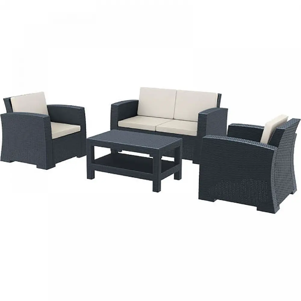 MONACO DARK GREY ΣΕΤ 2ΘΕΣ.ΚΑΝΑΠΕ ΜΕ ΜΑΞ. ΠΟΛ/ΝΙΟΥ MONACO DARK GREY ΣΕΤ 2ΘΕΣ.ΚΑΝΑΠΕ ΜΕ ΜΑΞ. ΠΟΛ/ΝΙΟΥ