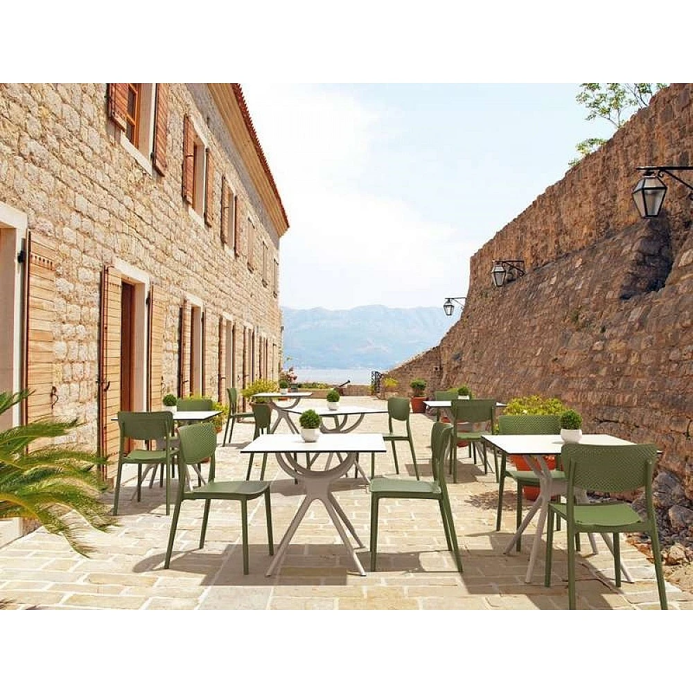 AIR ΤΡΑΠΕΖΙ 80Χ80Χ74εκ. WHITE LAMINATE 12mm AIR ΤΡΑΠΕΖΙ 80Χ80Χ74εκ. WHITE LAMINATE 12mm
