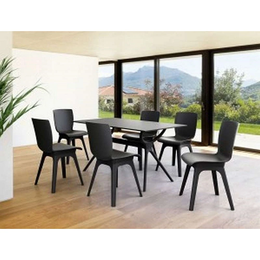 AIR ΤΡΑΠΕΖΙ 140Χ80Χ74εκ. BLACK LAMINATE 12mm