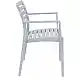 ARTEMIS SILVER GREY ΠΟΛΥΘΡΟΝΑ ΠΟΛ/ΝΙΟΥ 58X58X83.5εκ.