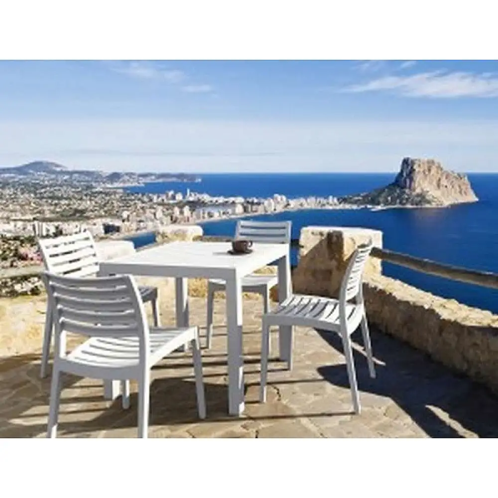 ARES ΤΡΑΠΕΖΙ 80Χ80Χ75εκ. WHITE ΠΟΛ/ΝΙΟΥ