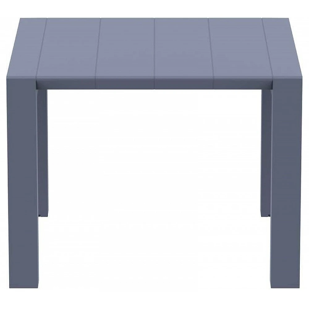 VEGAS DARK GREY 100X100/140Χ75εκ. ΕΠΕΚΤ. ΤΡΑΠΕΖΙ ΠΟΛ/ΝΙΟΥ