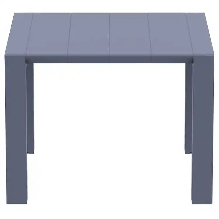 VEGAS DARK GREY 100X100/140Χ75εκ. ΕΠΕΚΤ. ΤΡΑΠΕΖΙ ΠΟΛ/ΝΙΟΥ