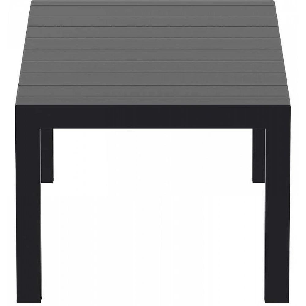 VEGAS BLACK 100X180/220Χ75εκ. ΕΠΕΚΤ.ΤΡΑΠΕΖΙ ΠΟΛ/ΝΙΟΥ