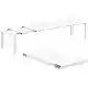 VEGAS WHITE 100X260/300Χ75εκ. ΕΠΕΚΤ.ΤΡΑΠΕΖΙ ΠΟΛ/ΝΙΟΥ