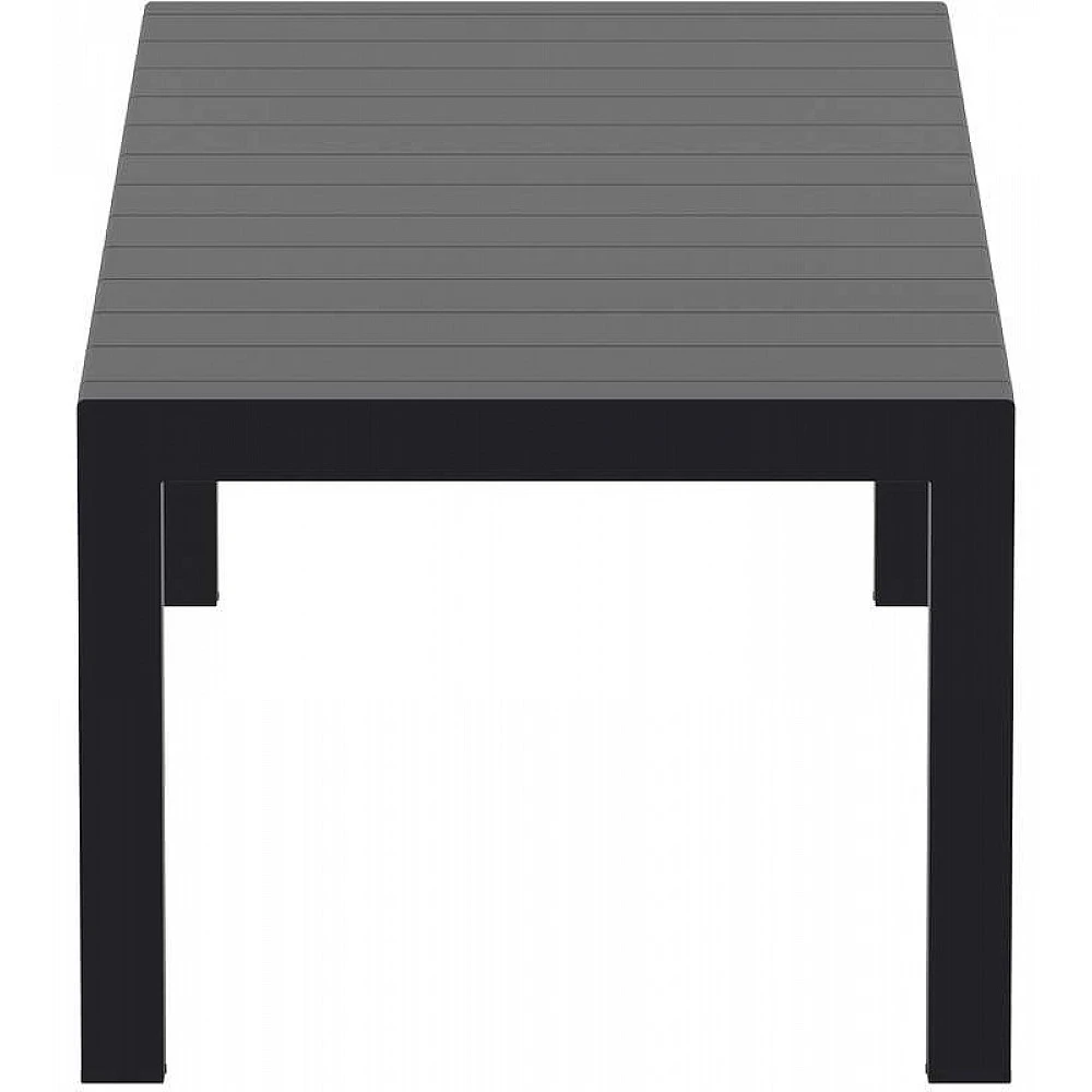 VEGAS BLACK 100X260/300Χ75εκ. ΕΠΕΚΤ.ΤΡΑΠΕΖΙ ΠΟΛ/ΝΙΟΥ
