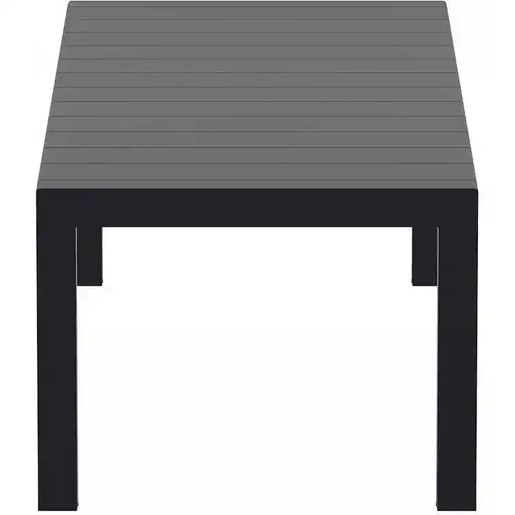 VEGAS BLACK 100X260/300Χ75εκ. ΕΠΕΚΤ.ΤΡΑΠΕΖΙ ΠΟΛ/ΝΙΟΥ