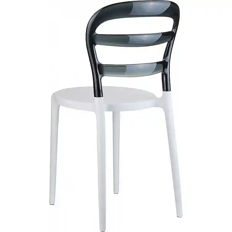 BIBI WHITE/BLACK TRANSP. ΚΑΡΕΚΛΑ 42X50X85εκ.