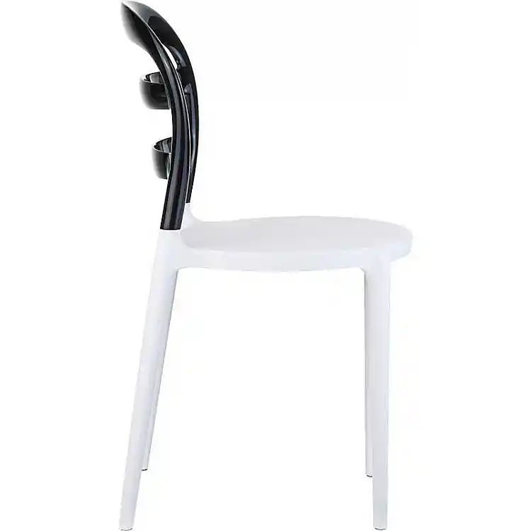BIBI WHITE/BLACK TRANSP. ΚΑΡΕΚΛΑ 42X50X85εκ.