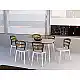 BIBI WHITE/BLACK TRANSP. ΚΑΡΕΚΛΑ 42X50X85εκ.
