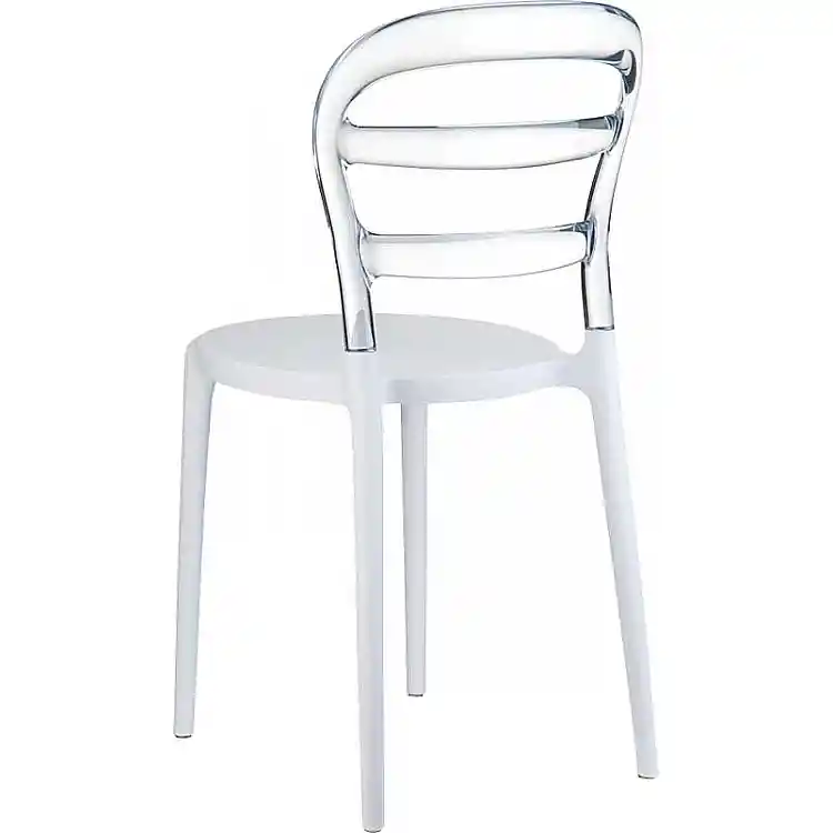 BIBI WHITE/CLEAR TRANSP. ΚΑΡΕΚΛΑ 42X50X85εκ.