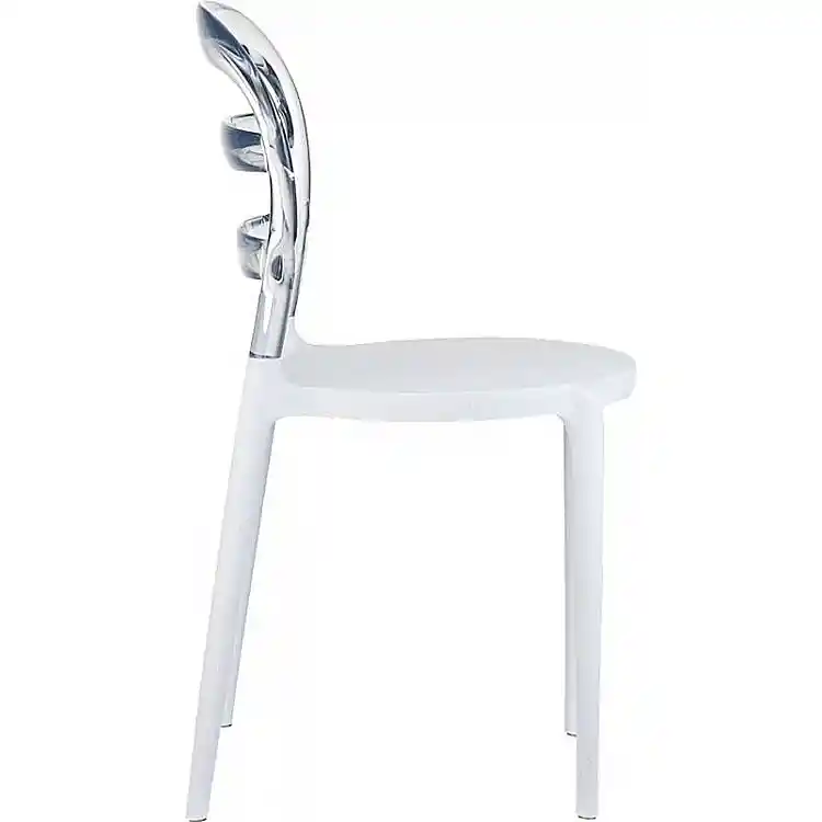 BIBI WHITE/CLEAR TRANSP. ΚΑΡΕΚΛΑ 42X50X85εκ.