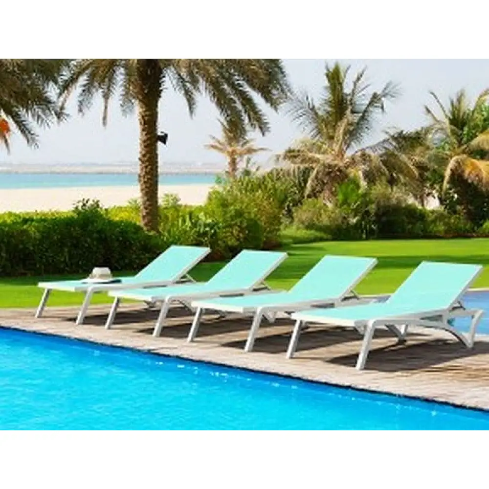 PACIFIC ΞΑΠΛΩΣΤΡΑ WHITE/TURQUOISE ΠΟΛ/ΝΙΟΥ 193X68X35εκ.