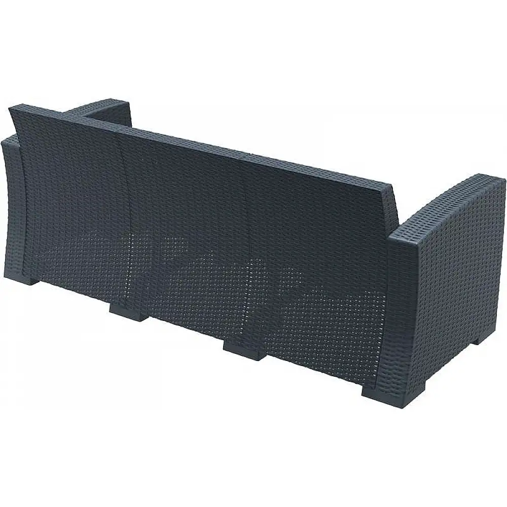 MONACO DARK GREY 3ΘΕΣΙΟΣ ΚΑΝΑΠΕΣ ΠΟΛ/ΝΙΟΥ 198X79X79εκ.