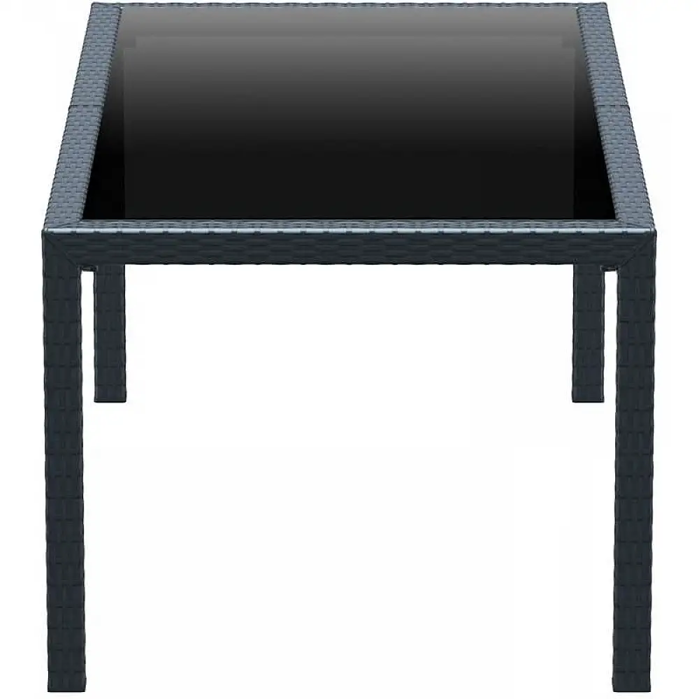 TAHITI DARK GREY 180Χ94Χ75εκ. ΤΡΑΠΕΖΙ ΜΕ ΤΖΑΜΙ ΠΟΛ/ΝΙΟΥ