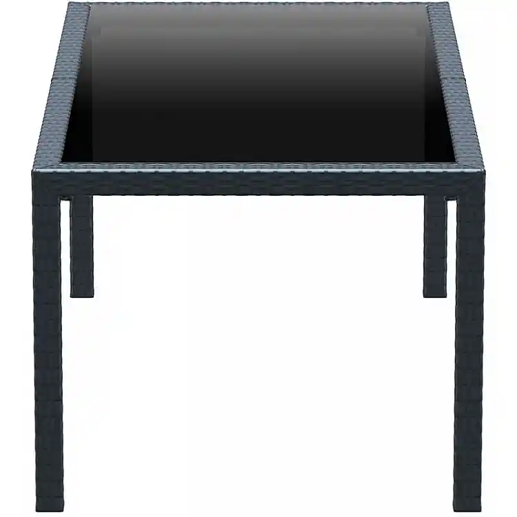 TAHITI DARK GREY 180Χ94Χ75εκ. ΤΡΑΠΕΖΙ ΜΕ ΤΖΑΜΙ ΠΟΛ/ΝΙΟΥ