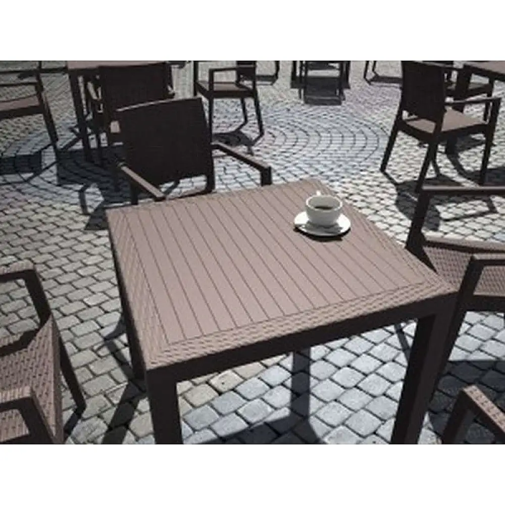 ORLANDO 80Χ80Χ75εκ. BROWN ΤΡΑΠΕΖΙ ΠΟΛ/ΝΙΟΥ