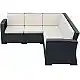 MONACO DARK GREY ΓΩΝΙΑ ΜΕ ΜΑΞΙΛΑΡΙ ΠΟΛ/ΝΙΟΥ 207X207X79εκ.