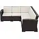 MONACO BROWN ΓΩΝΙΑ ΜΕ ΜΑΞΙΛΑΡΙ ΠΟΛ/ΝΙΟΥ 207X207X79εκ.