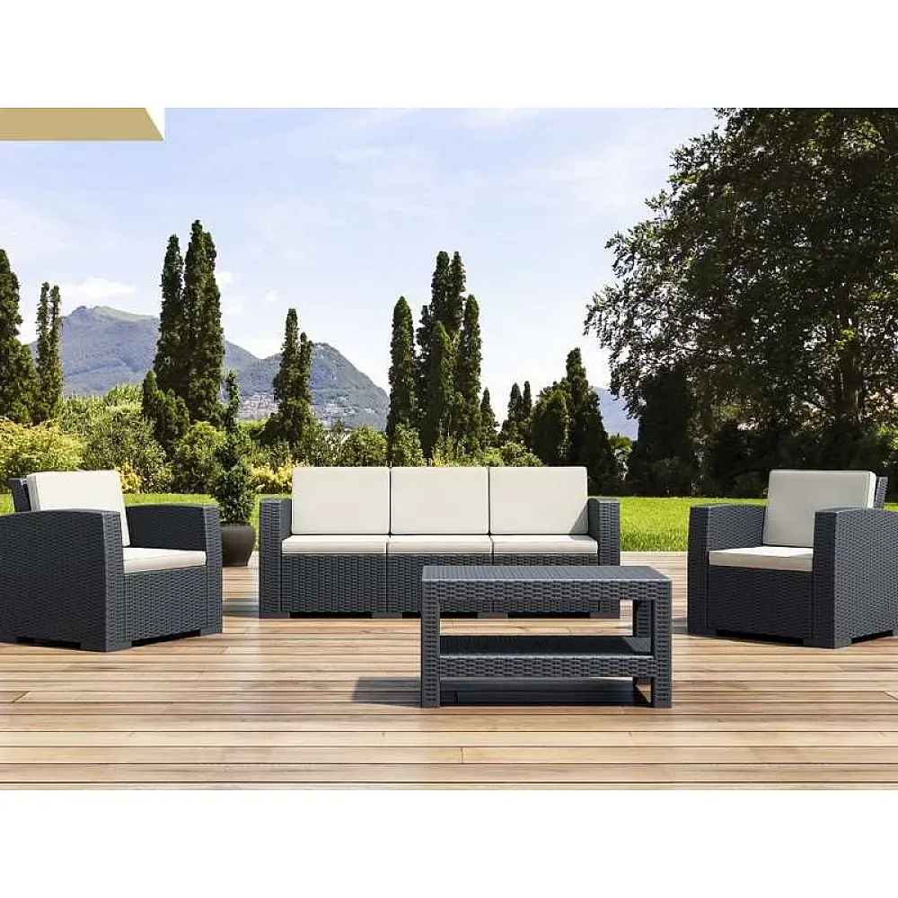 MONACO DARK GREY ΣΕΤ 3ΘΕΣ.ΚΑΝΑΠΕ ΜΕ ΜΑΞ. ΠΟΛ/ΝΙΟΥ MONACO DARK GREY ΣΕΤ 3ΘΕΣ.ΚΑΝΑΠΕ ΜΕ ΜΑΞ. ΠΟΛ/ΝΙΟΥ