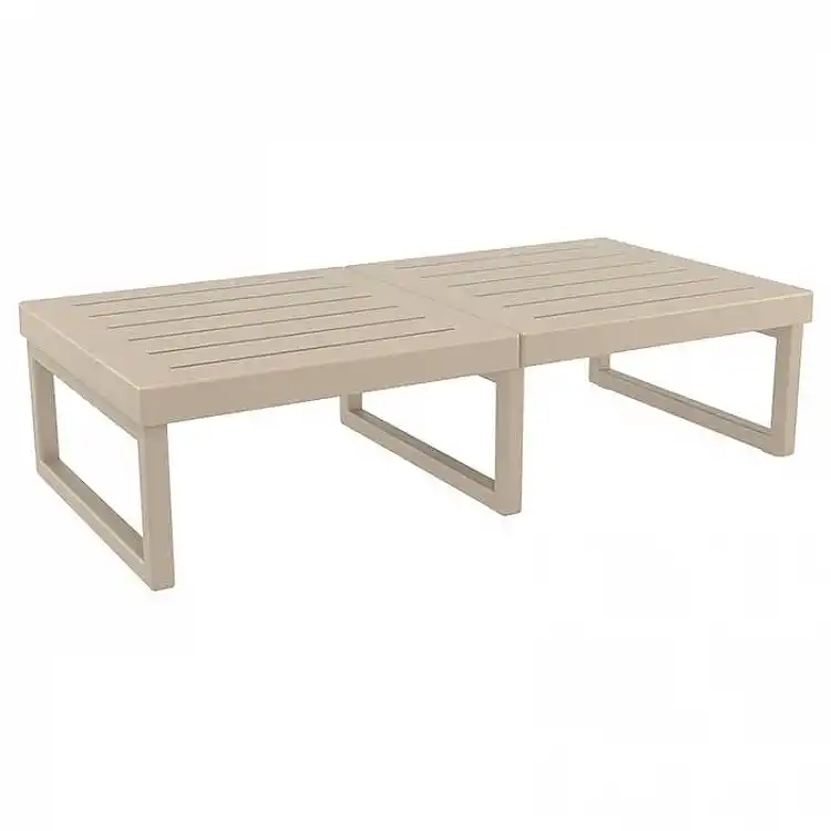 MYKONOS ΤΡΑΠΕΖΙ TAUPE 130X65X33εκ. ΠΟΛ/ΝΙΟΥ