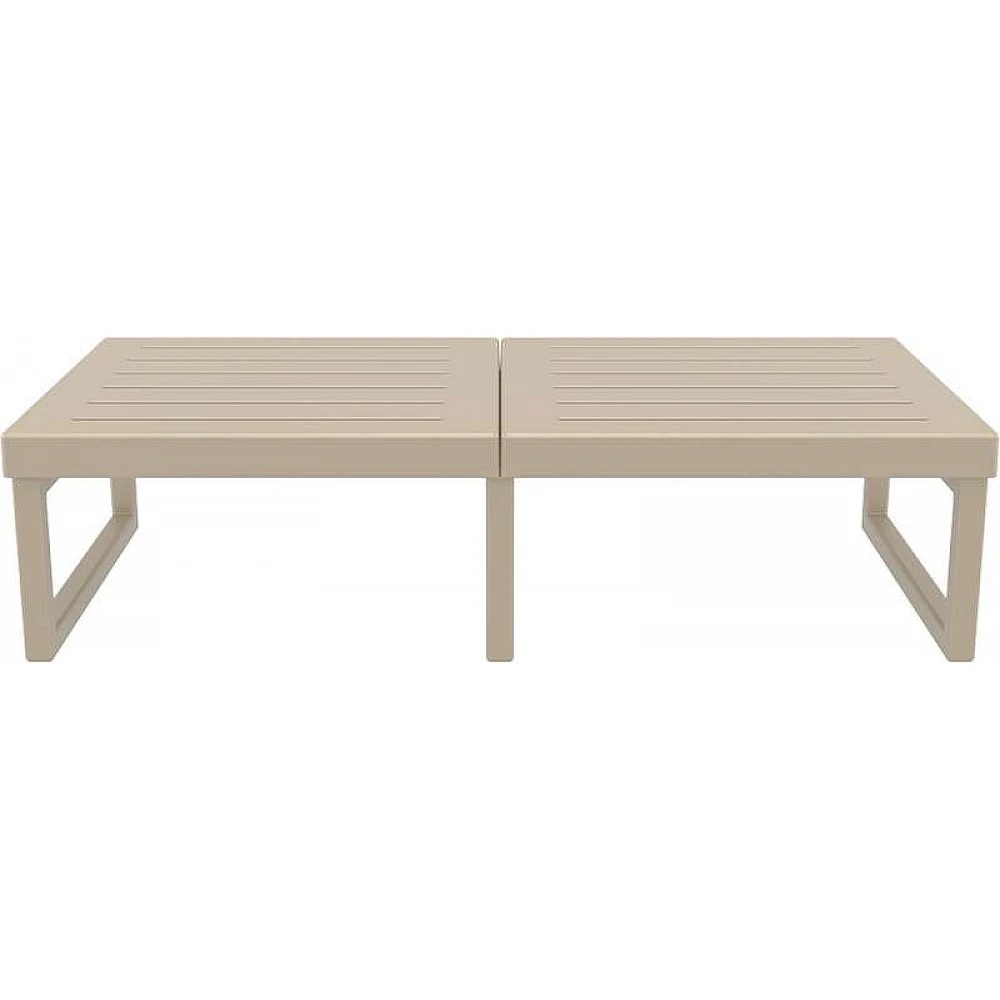 MYKONOS ΤΡΑΠΕΖΙ TAUPE 130X65X33εκ. ΠΟΛ/ΝΙΟΥ