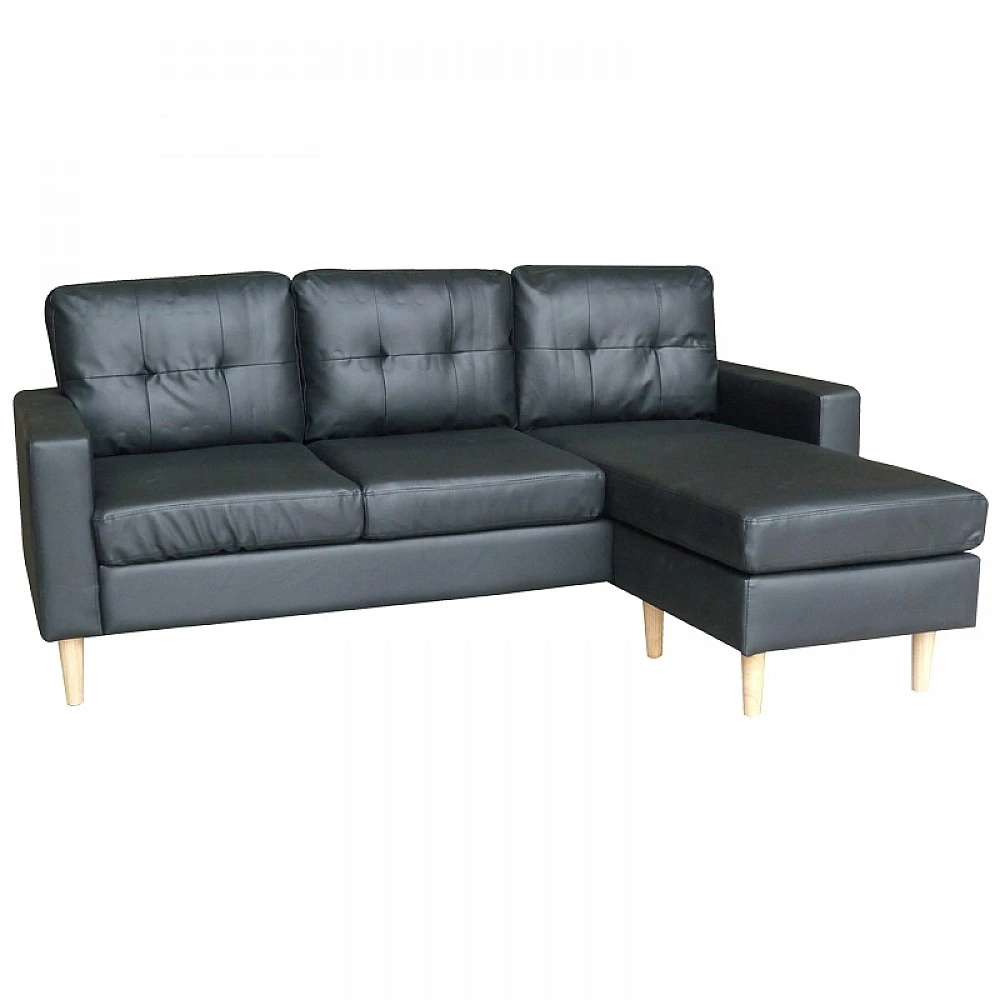 LIANA S BLACK PVC ΓΩΝΙΑ 185Χ126εκ.