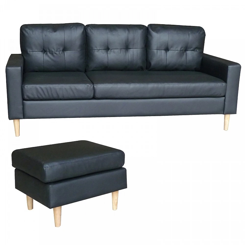 LIANA S BLACK PVC ΓΩΝΙΑ 185Χ126εκ.