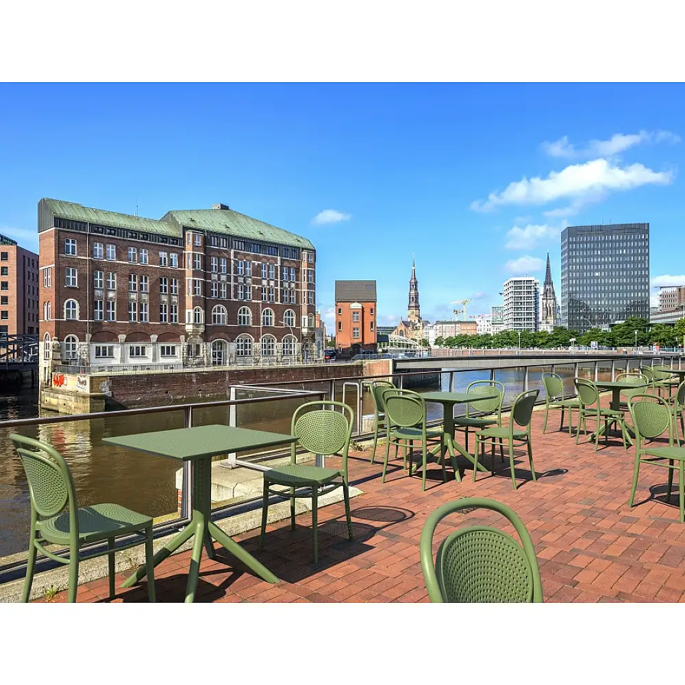 SKY OLIVE GREEN 70X70X74εκ. ΤΡΑΠΕΖΙ ΠΟΛ/ΝΙΟΥ