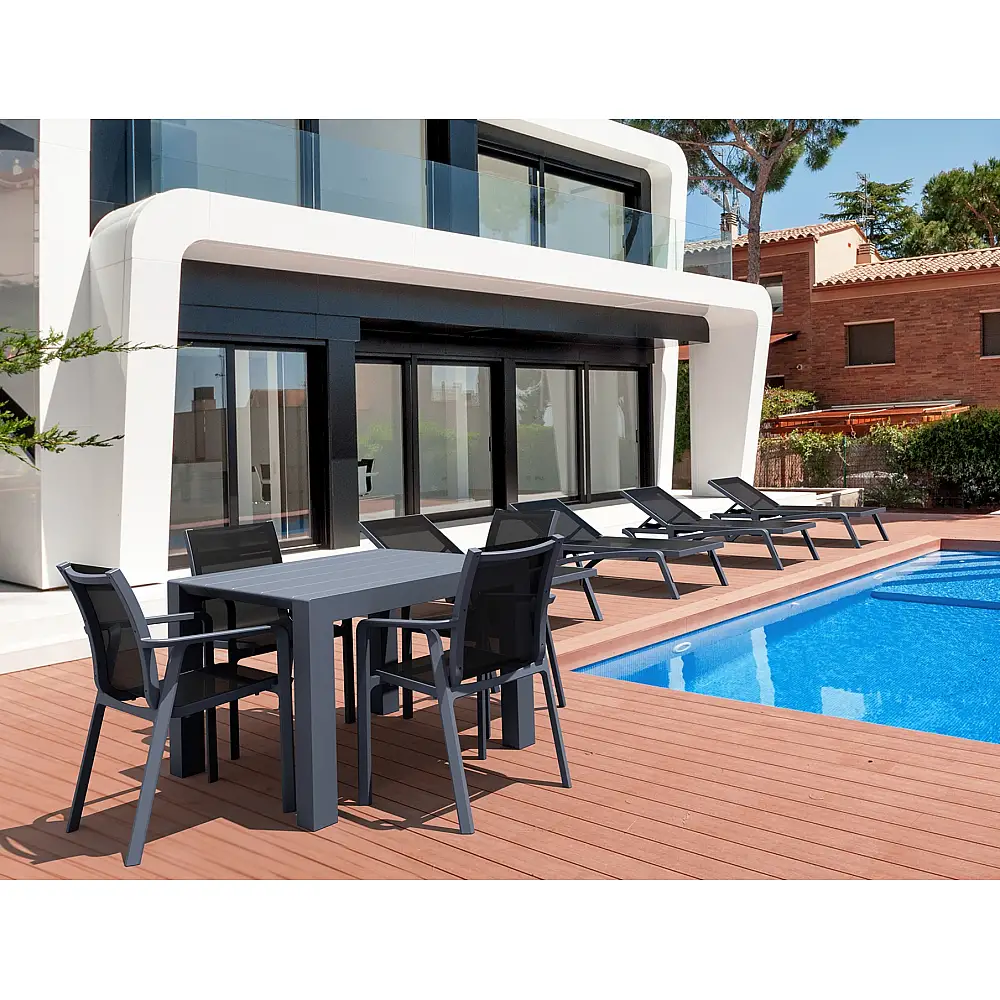 PACIFIC ΠΟΛΥΘΡΟΝΑ DARK GREY/BLACK ΠΟΛ/ΝΙΟΥ 57X62X90εκ.