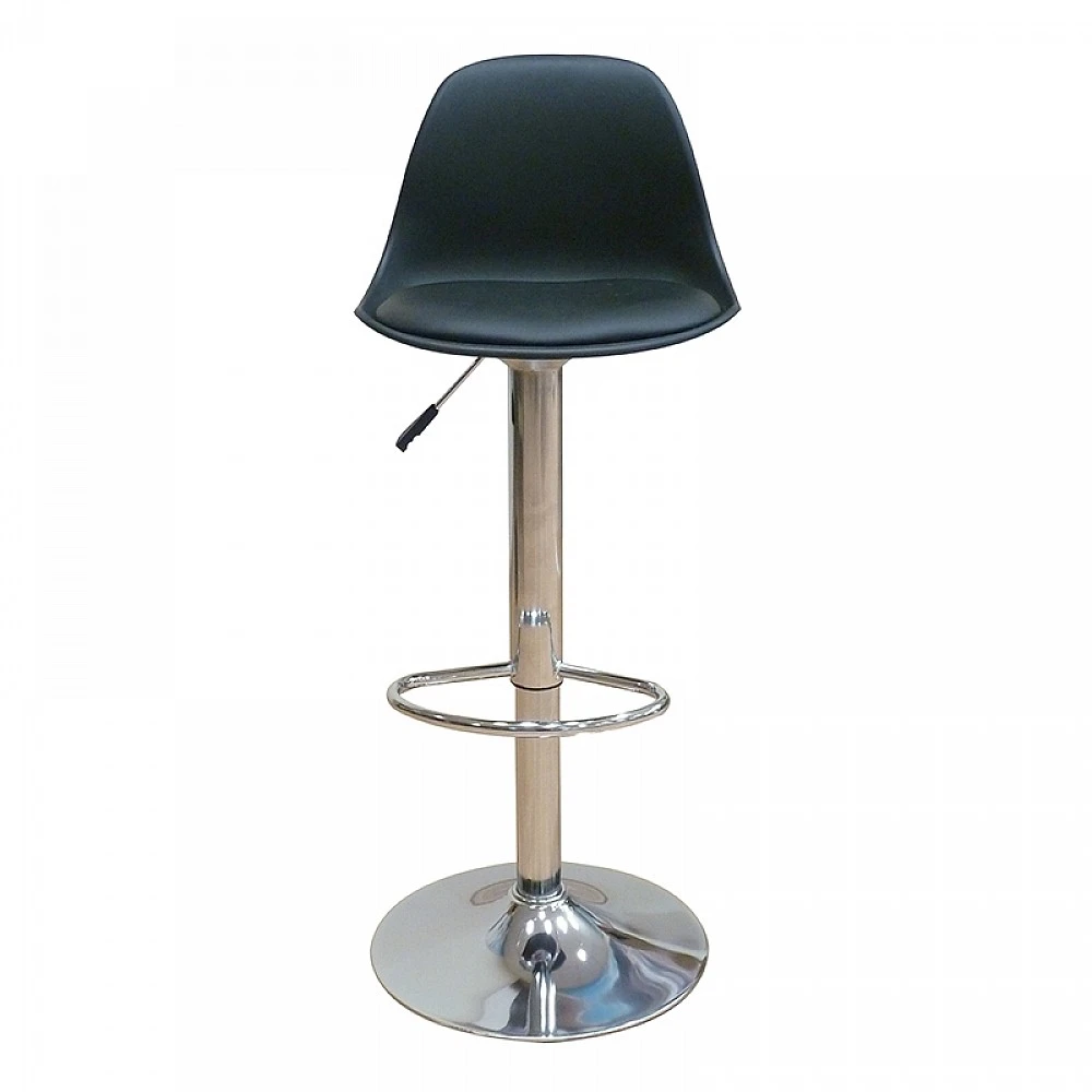 Σκαμπό Μπάρ 2τμχ Bar92 Black Pu/Pp 37x33x102εκ.