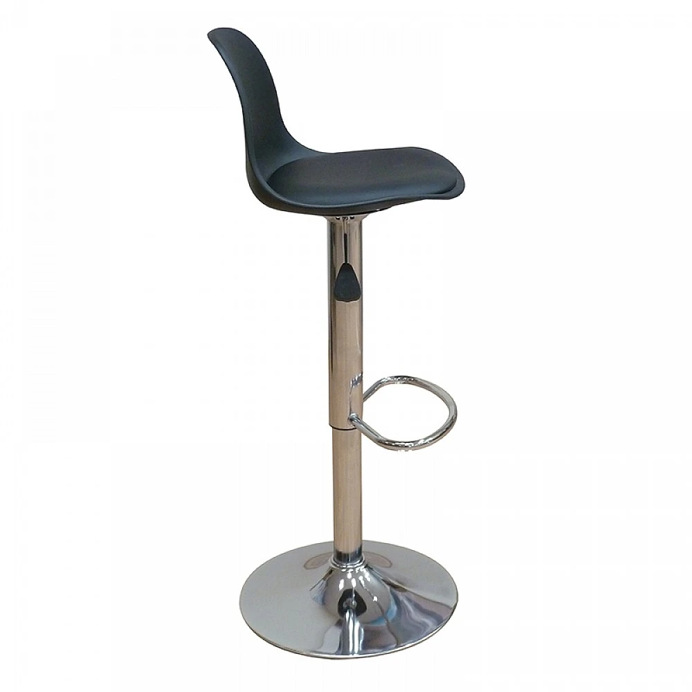 Σκαμπό Μπάρ 2τμχ Bar92 Black Pu/Pp 37x33x102εκ.