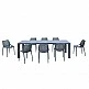 Σετ Τραπεζαρίας 9τμχ Vegas Air Dark Grey 100X260/300Χ75εκ. Σετ Τραπεζαρίας 9τμχ Vegas Air Dark Grey 100X260/300Χ75εκ.
