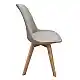 Καρέκλα Τραπεζαρίας Ξύλινη 4τμχ Bianca Light Beige Ύφασμα 50x56x46-83εκ.