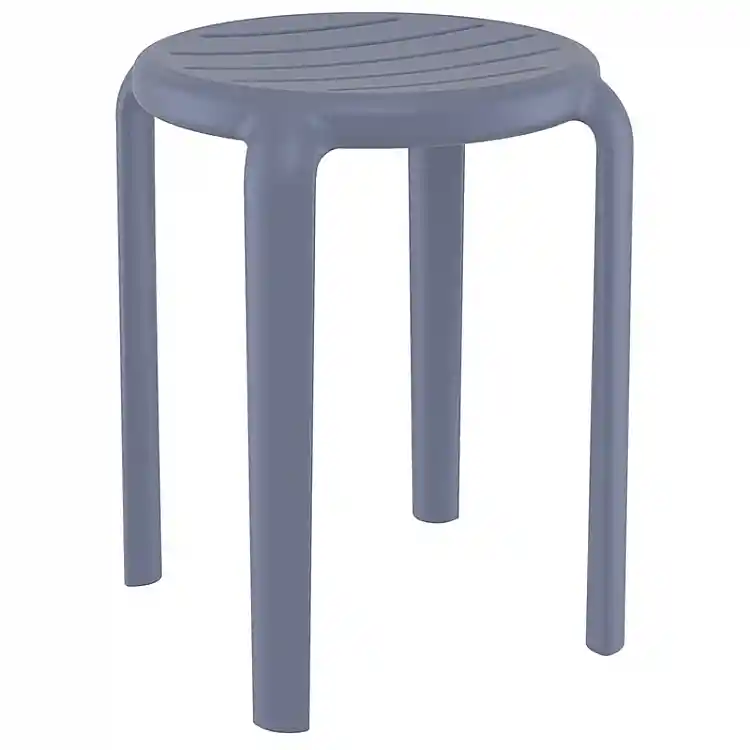 TOM 45εκ. ΣΚΑΜΠΟ DARK GREY ΠΟΛ/ΝΙΟΥ 34X34X45εκ.